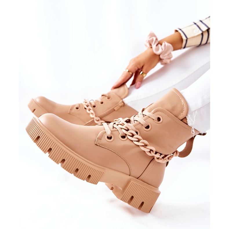 FB2 Stivali In Pelle Da Lavoro Beige Izzy marrone cachi 2