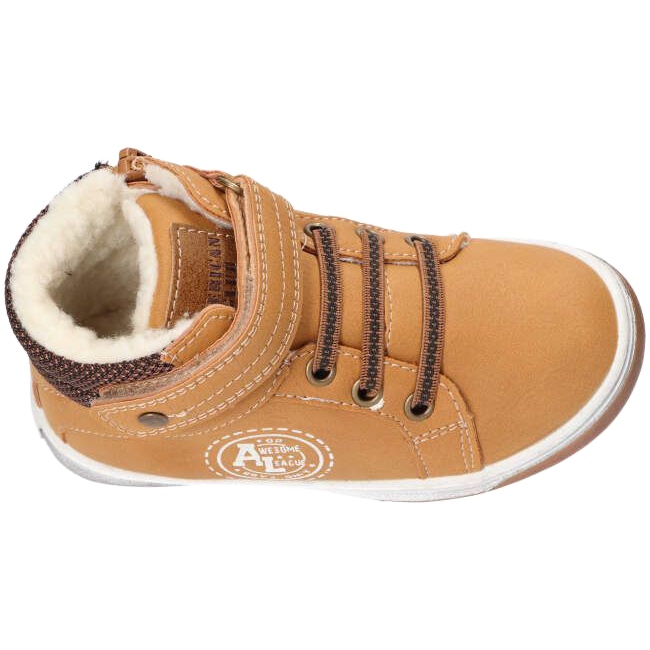 American Club XD21 / 21 Scarpe sportive calde cammello con pelliccia giallo 2