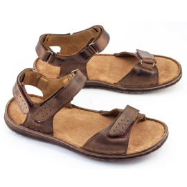 Sandali da uomo in pelle Komodo 881K marrone 1