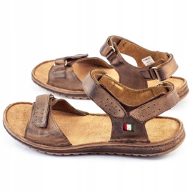 Sandali da uomo in pelle Komodo 881K marrone 4
