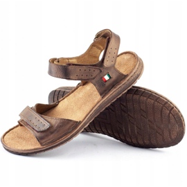 Sandali da uomo in pelle Komodo 881K marrone 2
