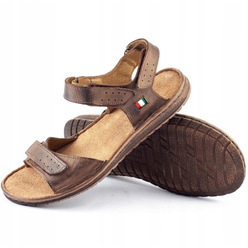 Sandali da uomo in pelle Komodo 881K marrone 2