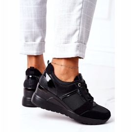 Sneakers con zeppa Vinceza 10606 Nero 4