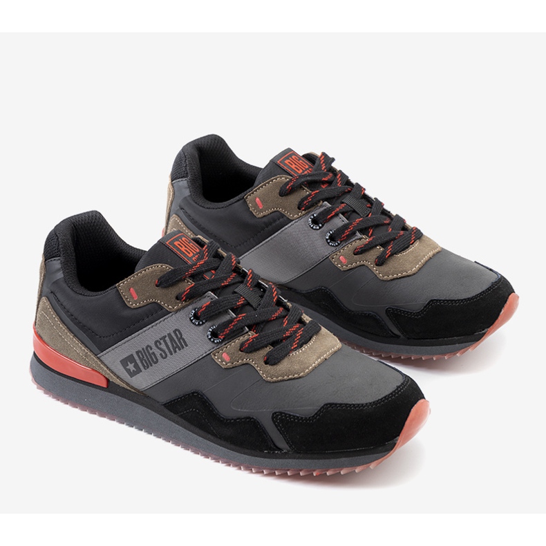 Scarpe sportive da uomo Acosta Black Big Star nero 1