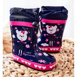 Galosce di gomma per bambini Blu Navy Zinstina's Bear 2