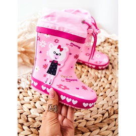 Galosce di gomma rosa per bambini Orsetto di Zinstina 1