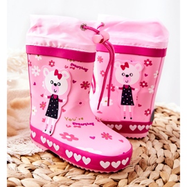 Galosce di gomma rosa per bambini Orsetto di Zinstina 2