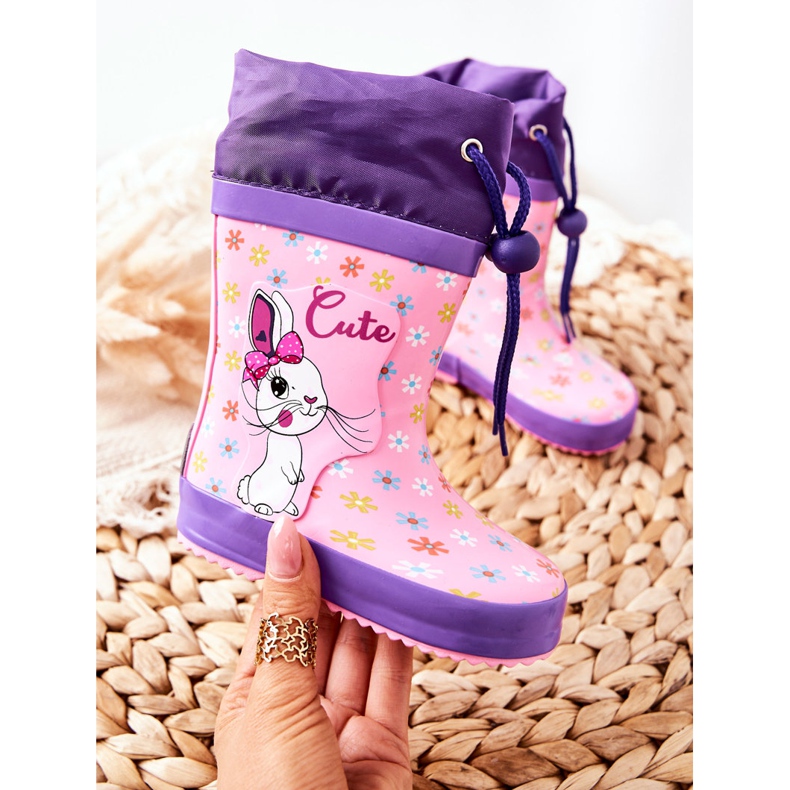 Galosce di gomma rosa per bambini Hekamna Rabbit 1