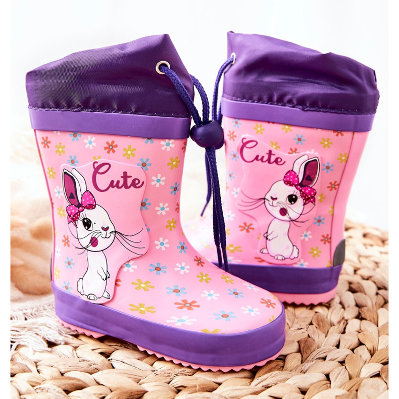 Galosce di gomma rosa per bambini Hekamna Rabbit 2