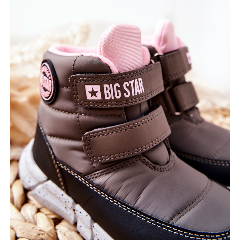 Doposci per bambini Memory Foam Big Star II374071 Szare nero grigio 1