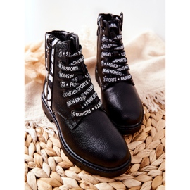Vinceza Stivali da bambino Workers Black Pomeroy nero 1