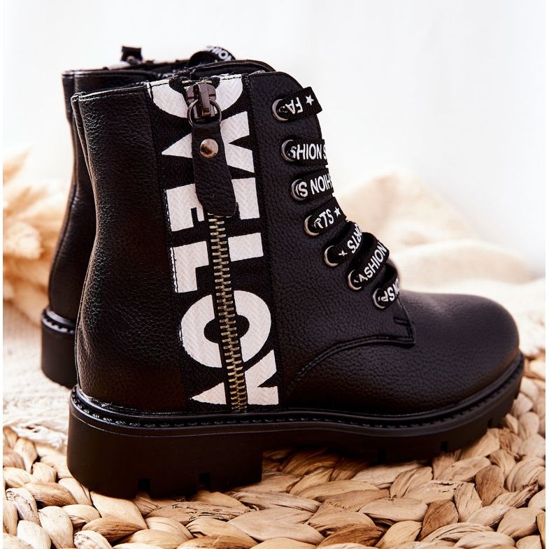 Vinceza Stivali da bambino Workers Black Pomeroy nero 2