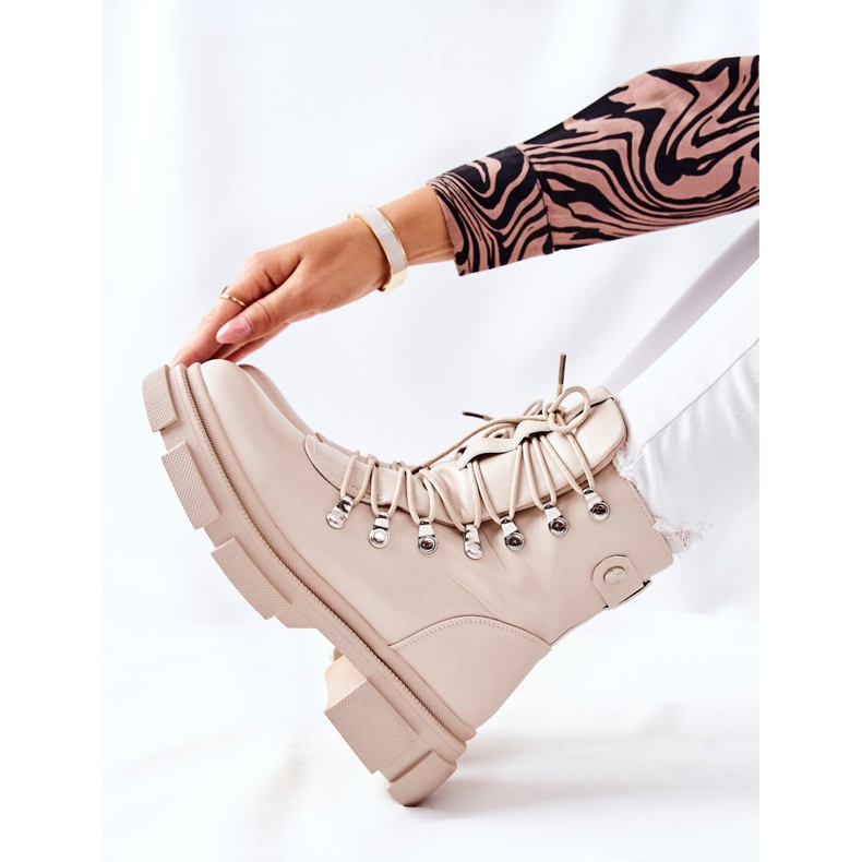 FI1 Stivali caldi da donna Trappers Beige Perfect 2