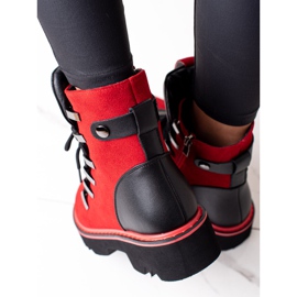 Stivaletti in pelle Artiker rossi rosso 2