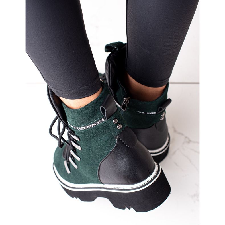 Stivali ARTIKER in pelle verde 2