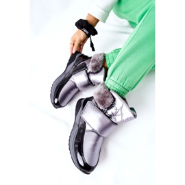 S.Barski Doposci caldi da donna Grigio Evamia d'argento 1