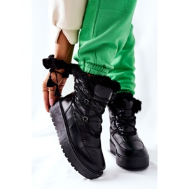 S.Barski Stivali da neve caldi neri da donna Black Gordian nero 1