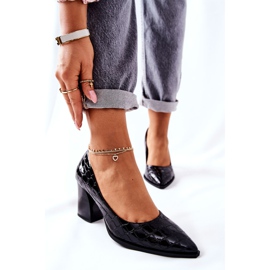 S.Barski Décolleté in pelle da donna Chay Black neri nero 1