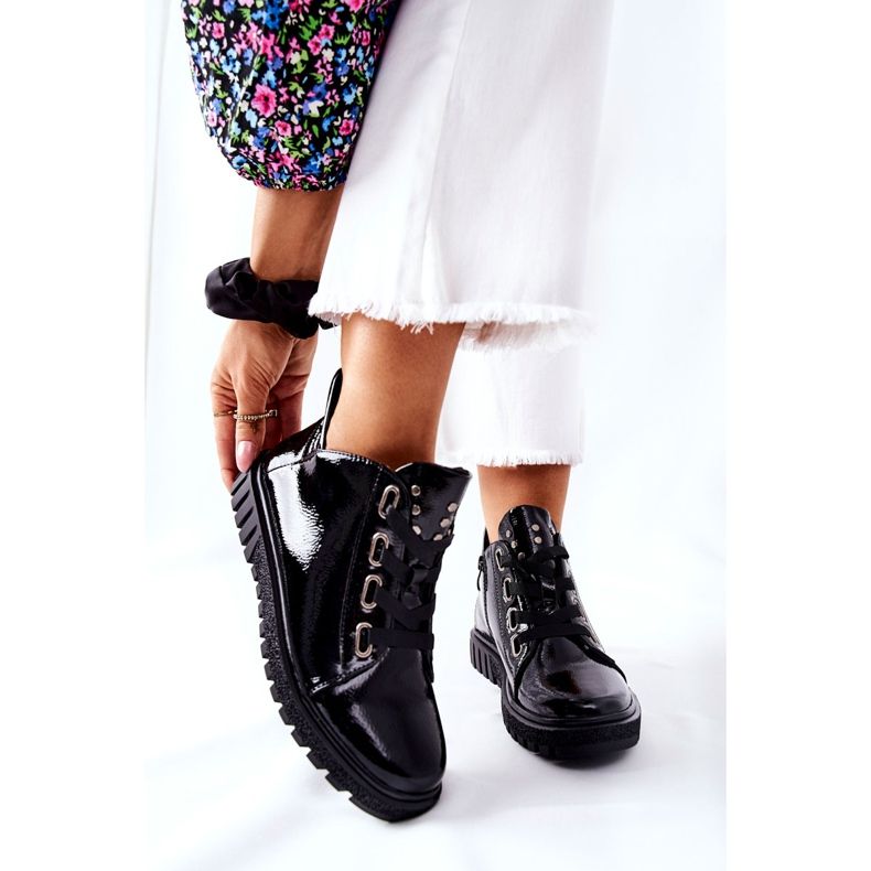 Scarpe Laccate Sergio Leone PB210 Nero 1