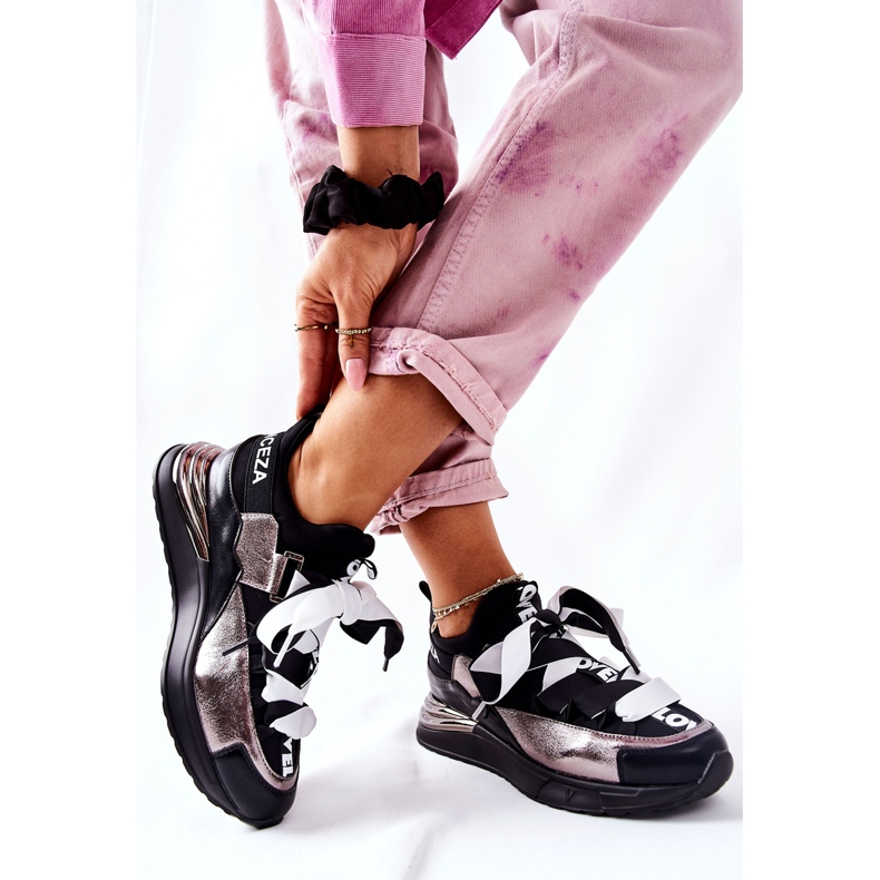 Vinceza Scarpe Sportive Sneakers Nere e Argento Dexla nero 2