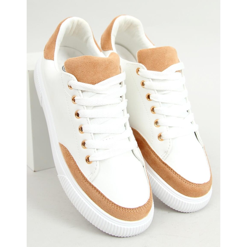 Sneakers da donna bianche 6110 Kaki bianco cachi 1