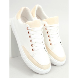 Sneakers da donna bianche 6110 Giallo bianca 1