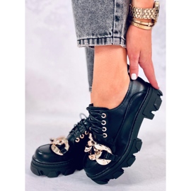Scarpe da donna Tony Black con catena nero 1
