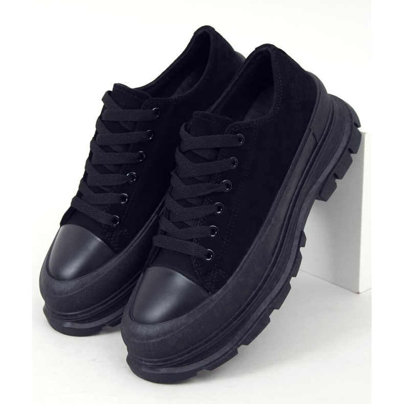 Lily Black sneakers con suola alta nero 1