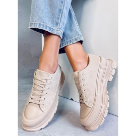 Sneakers con suola alta Lily Beige 1