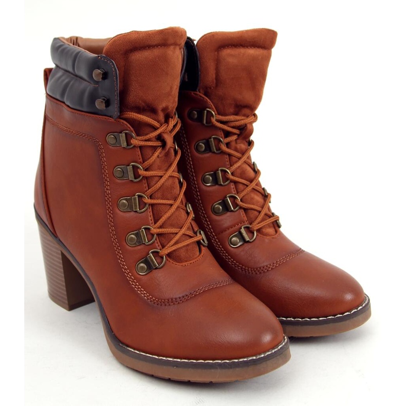 Zuzu Camel stivali con tacco alto marrone 2