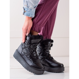 S. BARSKI Czarne Śniegowce S.BARSKI nero 1