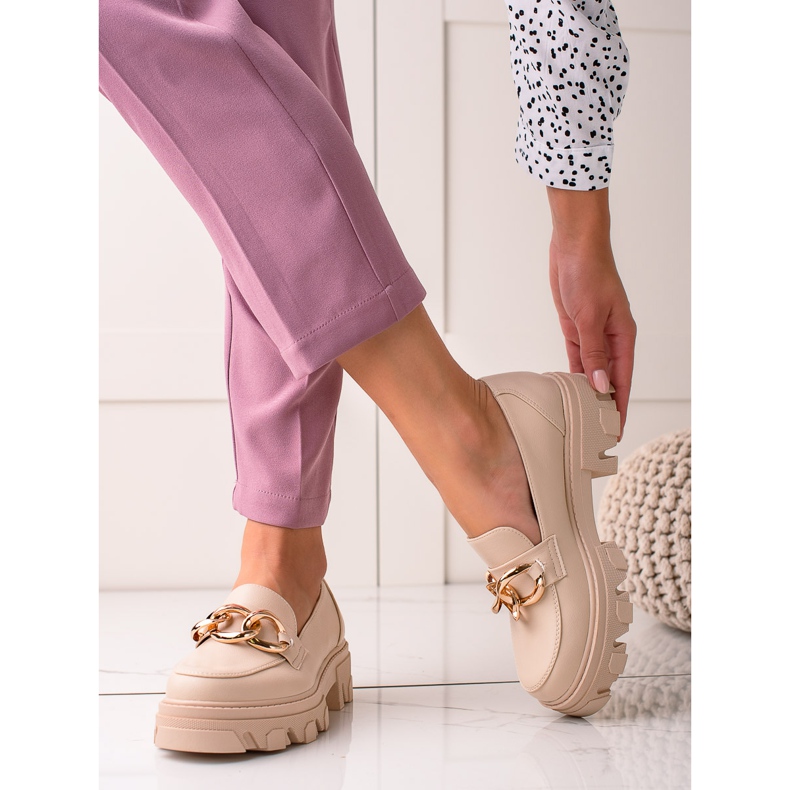 Sweet Shoes Scarpe eleganti sulla piattaforma beige 1