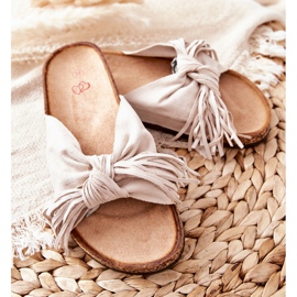 FW1 Pantofole con suola in sughero beige Taryne 2