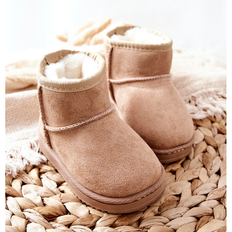 FR1 Stivali da neve caldi per bambini Beige Gooby 1