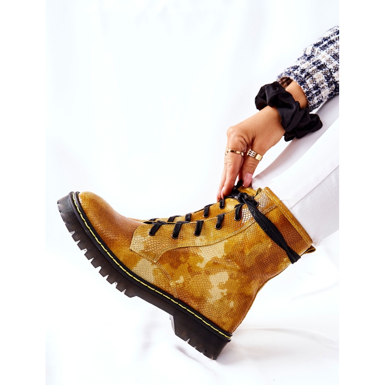 Stivali da donna Glany Workers Maciejka Giallo 01609-47 2