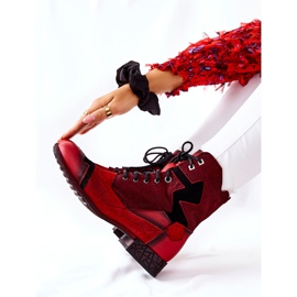 Stivali in pelle caldi da donna Maciejka Rosso 04625-08 2