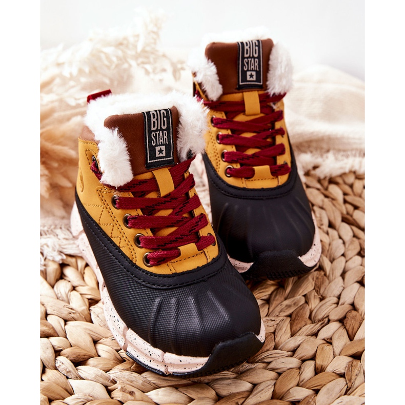 Stivali caldi per bambini Big Star II374072 Camel marrone nero arancia 1
