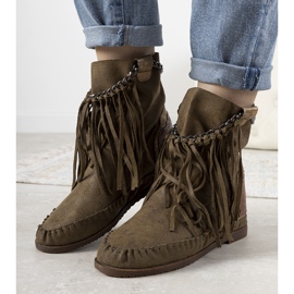 Stivali da donna verdi nello stile di boho Maral verde 1