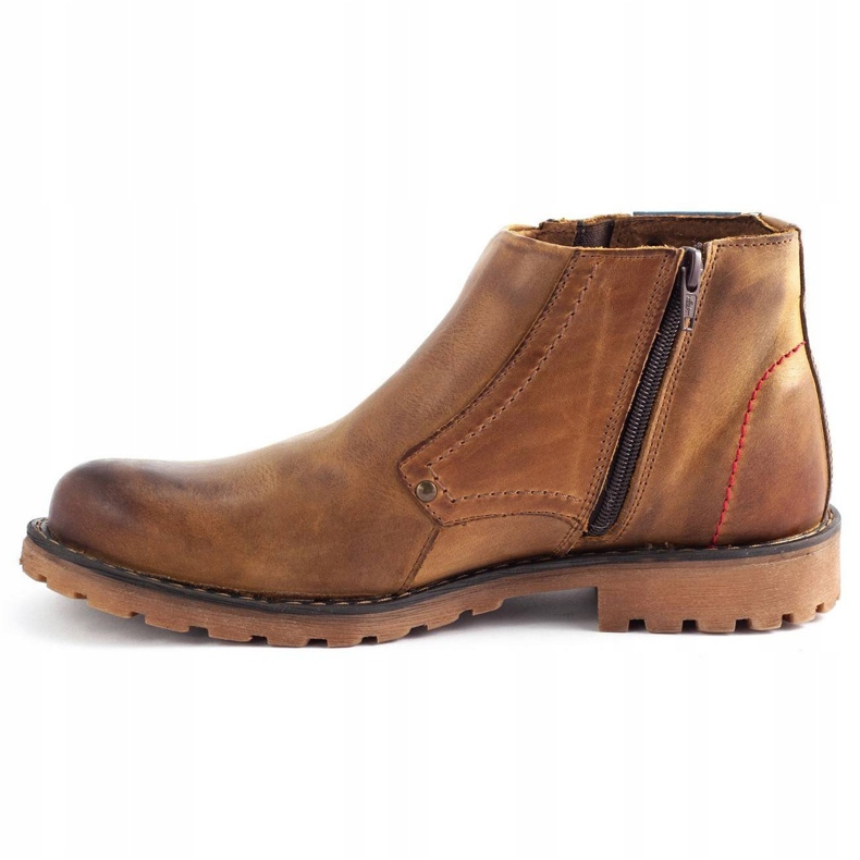 Olivier Stivali da uomo 815 rosso marrone 1