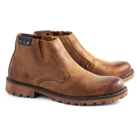 Olivier Stivali da uomo 815 rosso marrone 2