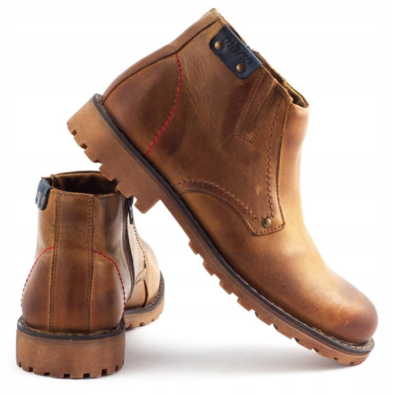 Olivier Stivali da uomo 815 rosso marrone 3