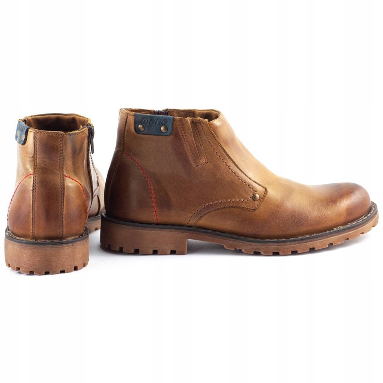 Olivier Stivali da uomo 815 rosso marrone 4