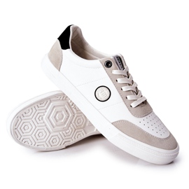 Sneakers Uomo Pelle Big Star II174009 Bianco-Beige 2