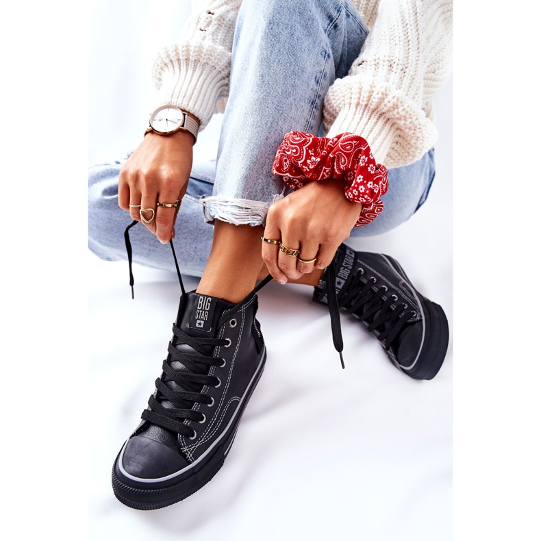 Sneakers alte isolate Big Star GG274026 Nere nero 1