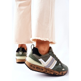 Scarpe sportive da donna Big Star II274299 Khaki cachi verde 1
