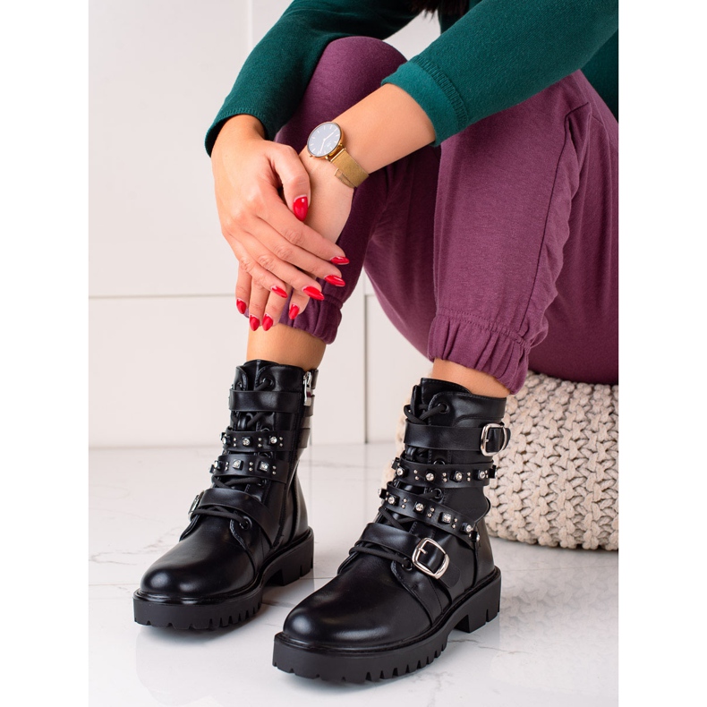 TRENDI Operai neri con strass nero 1