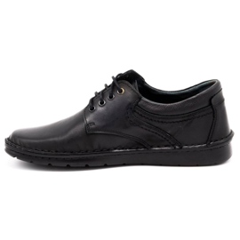Olivier Scarpe casual da uomo in pelle 7095 grana nera nero 1