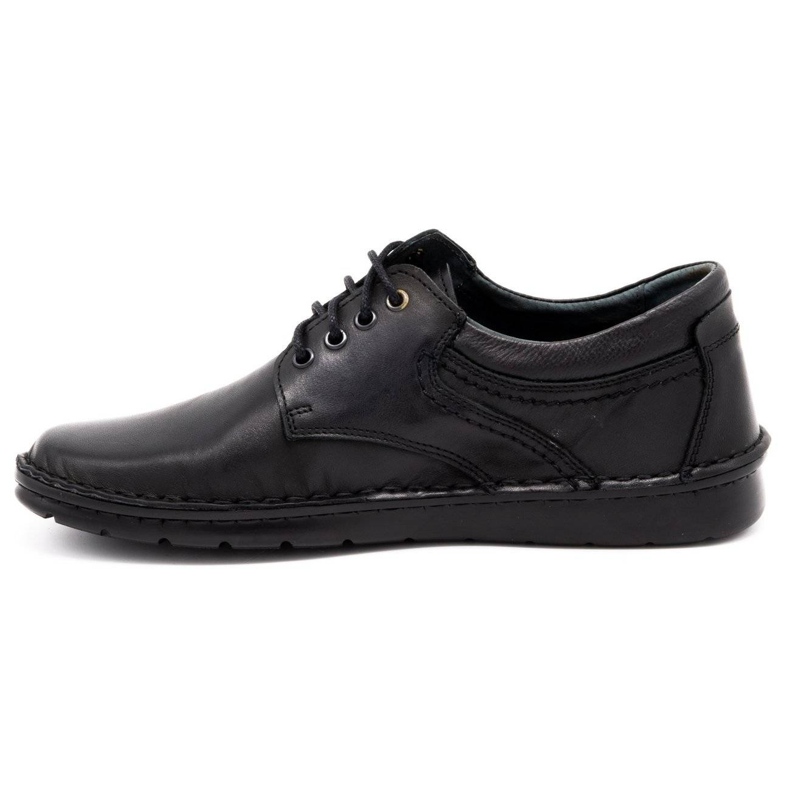 Olivier Scarpe casual da uomo in pelle 7095 grana nera nero 1