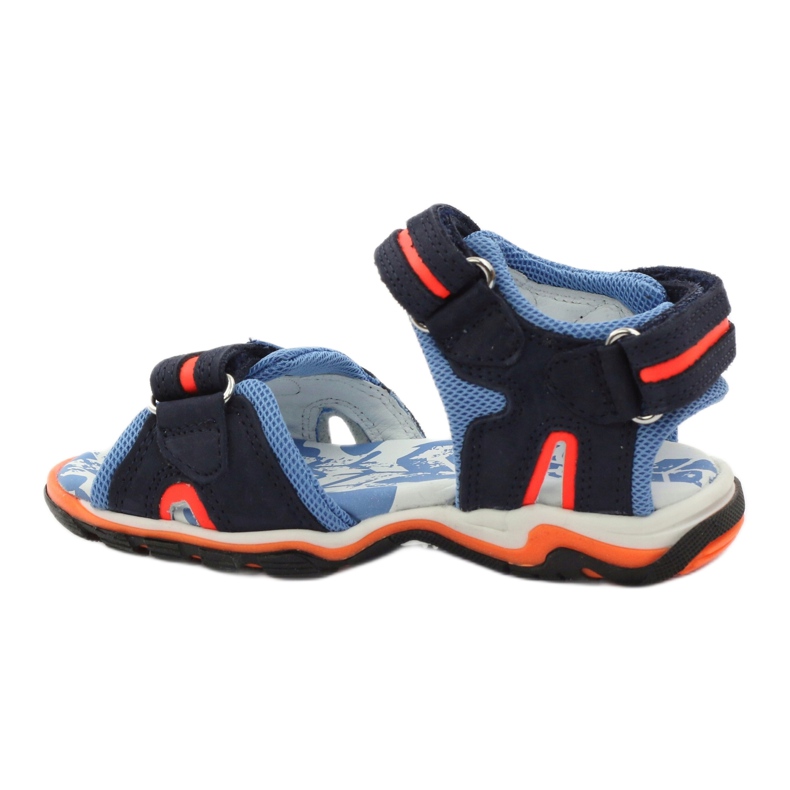 Bartek Sandali in pelle dei ragazzi navy blu 2