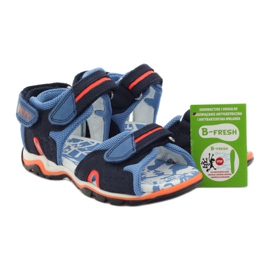 Bartek Sandali in pelle dei ragazzi navy blu 4